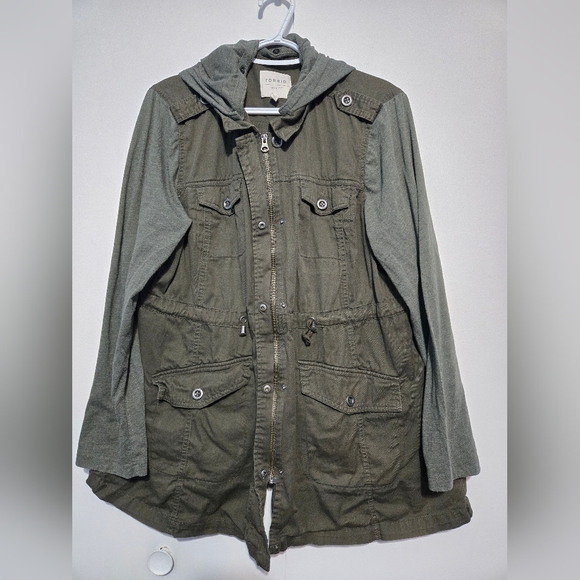 Torrid Olive and Gray Utility Jacket - Picture 2 of 7